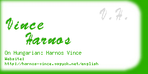 vince harnos business card